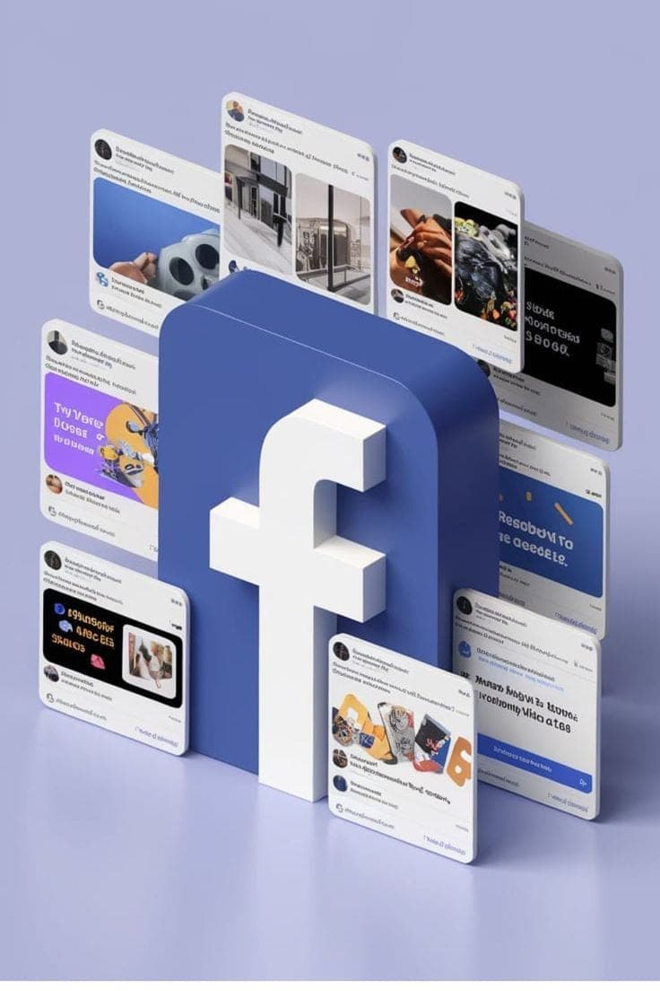 A phone showing a social media feed